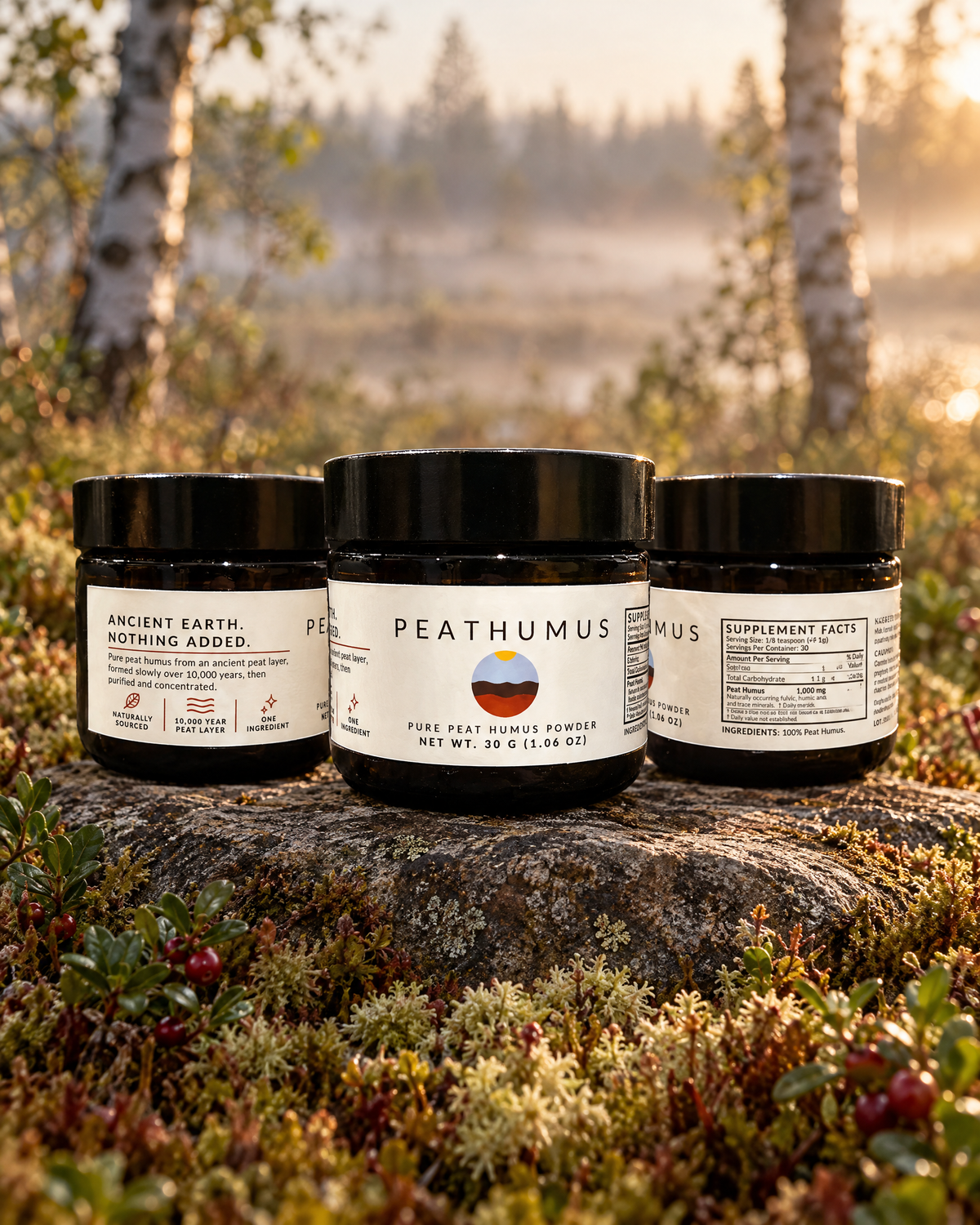 Three jars of Peathumus